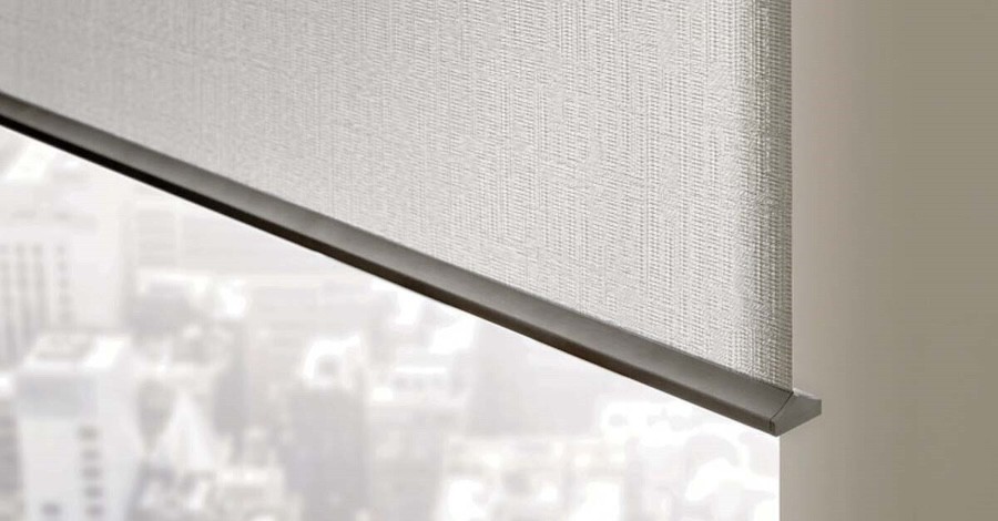 Lutron Palladiom shades have opacity to allow light in while protecting privacy.